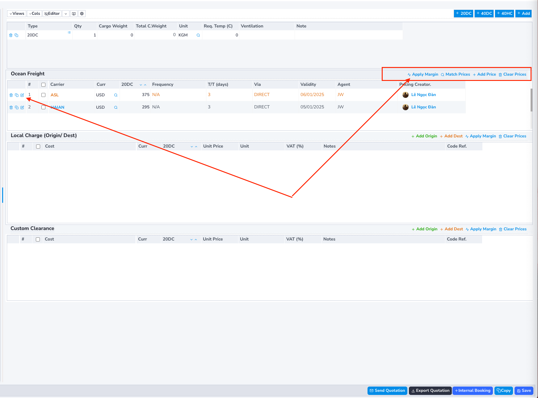 Placeholder for Ocean Freight/Local Charge Image